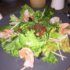 Gluten-free shrimp salad from Nougatine at Jean Georges